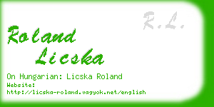 roland licska business card